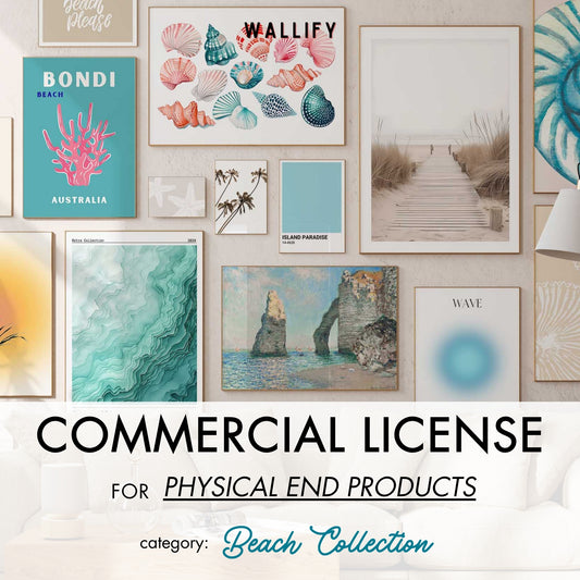 Beach Commercial License, over 500 prints