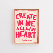 Clean Heart Psalm – Christian Wall Art