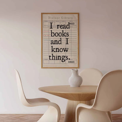 I Read Books Print – Funny Bookish Wall Art