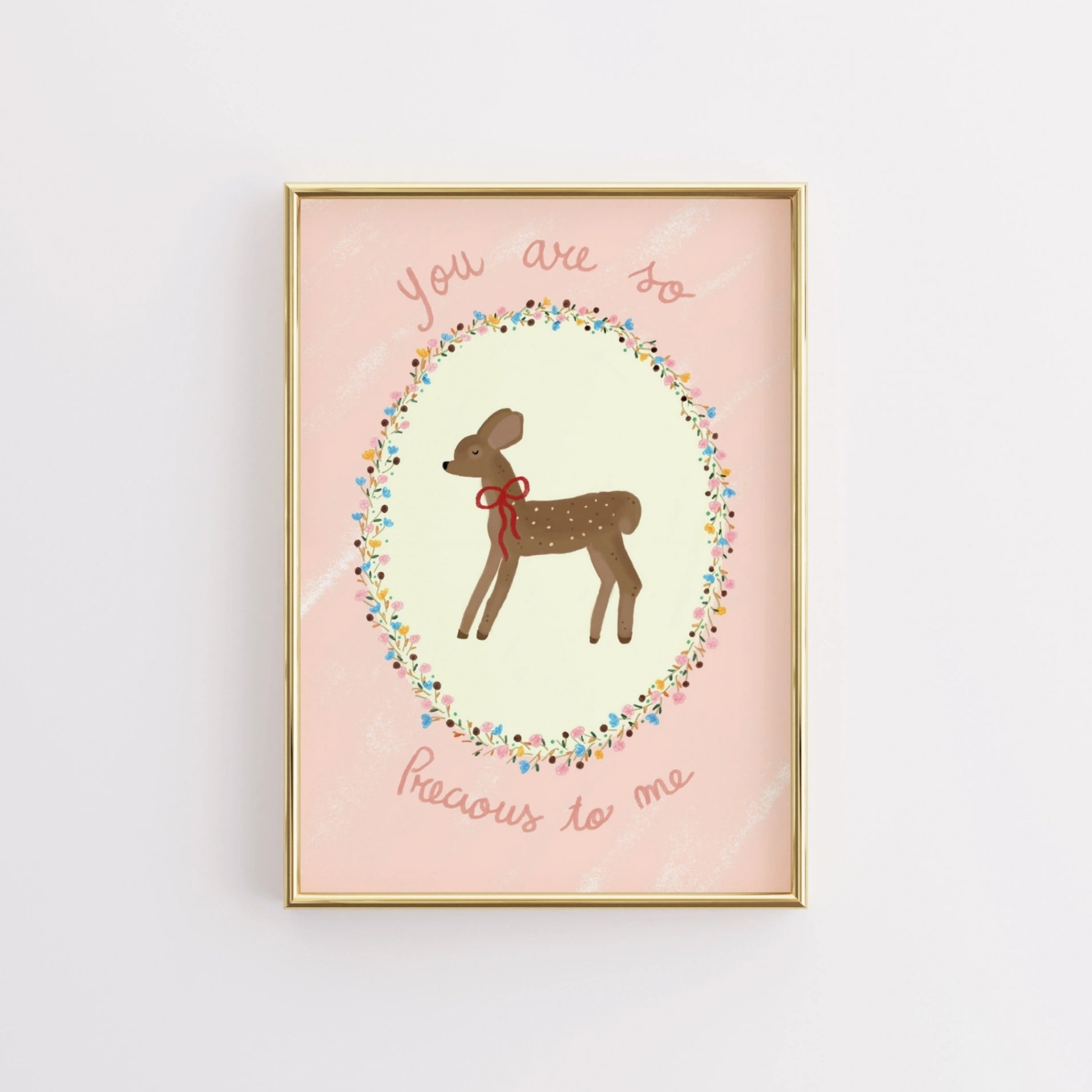 Imprimé de cerf vintage