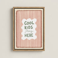 Cool Kids Pray Here Nursery Canvas Print