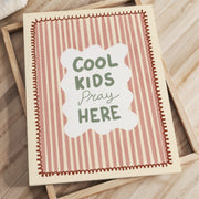 Cool Kids Pray Here – Nursery & Kids Canvas Wall Art