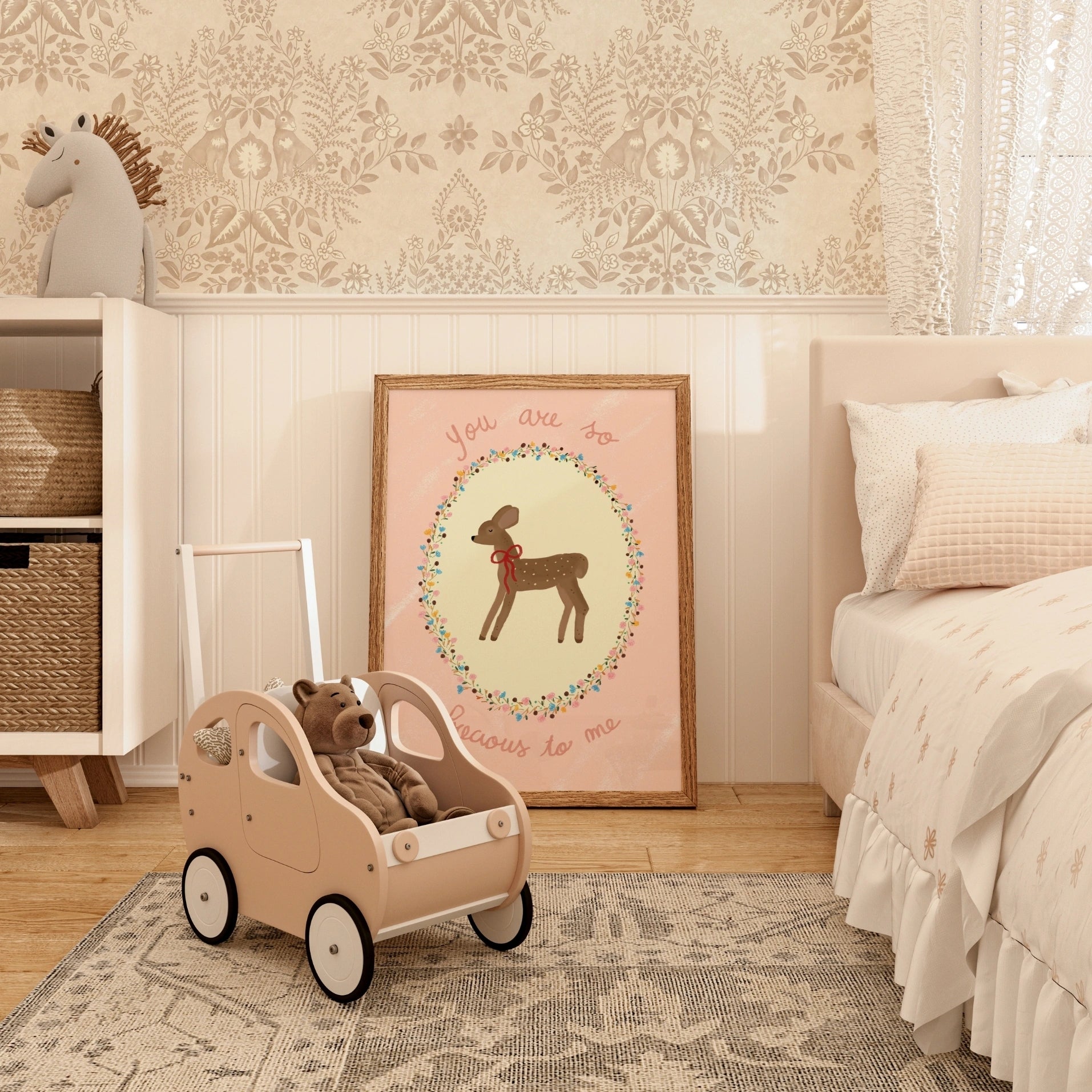 Imprimé de cerf vintage