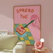 Spread the Word Pink and Green – Christian Wall Art