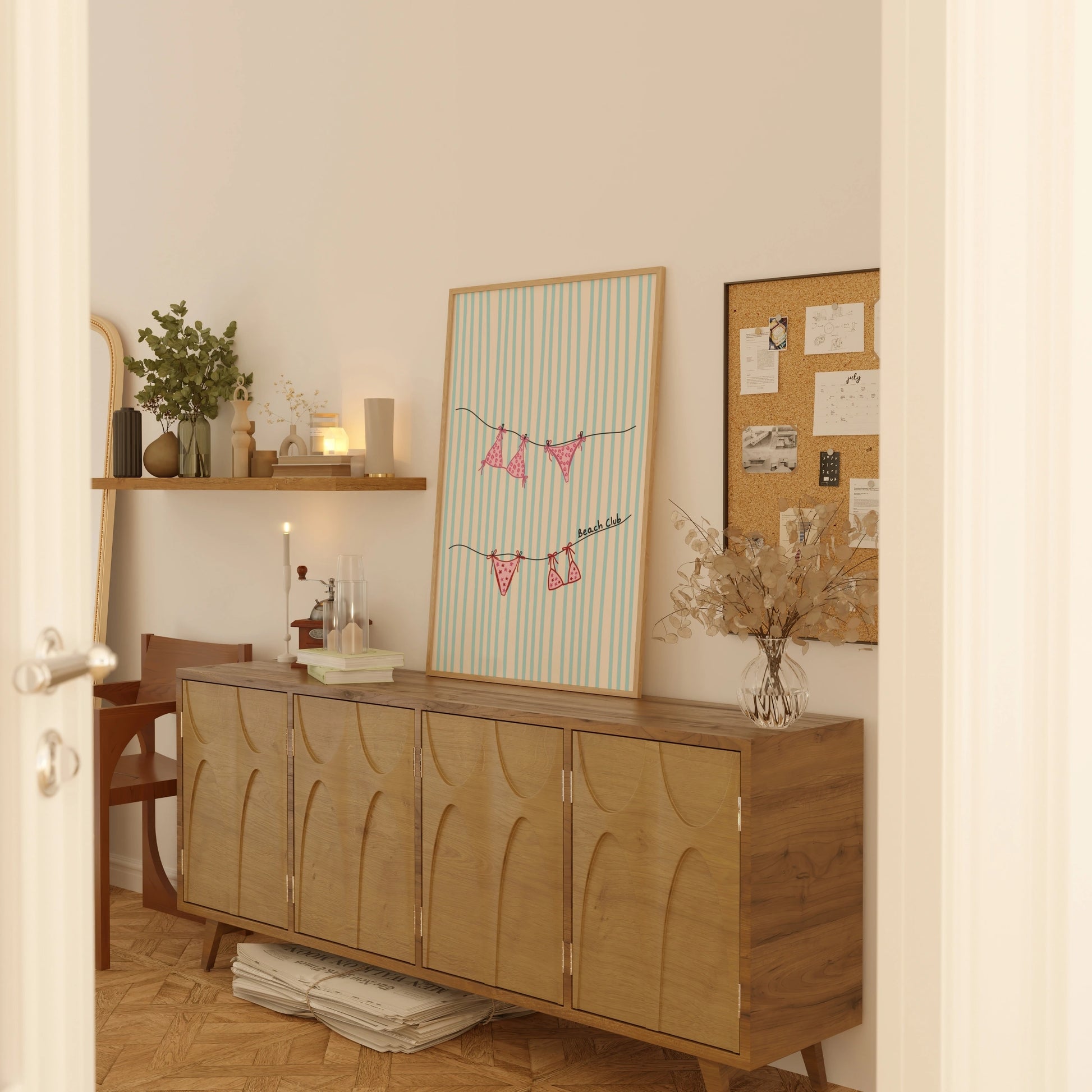 Affiche inspirée de la côte amalfitaine