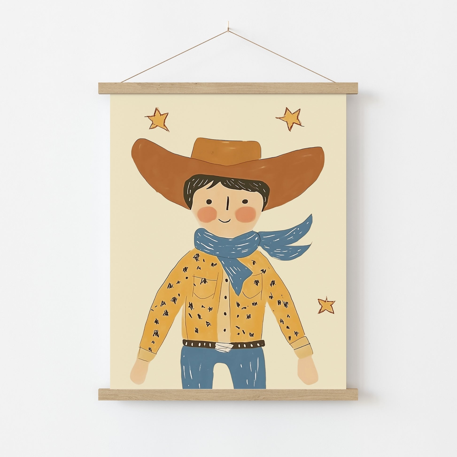 Cowboy Wall Art – Western Nursery Poster, Boys Room Decor