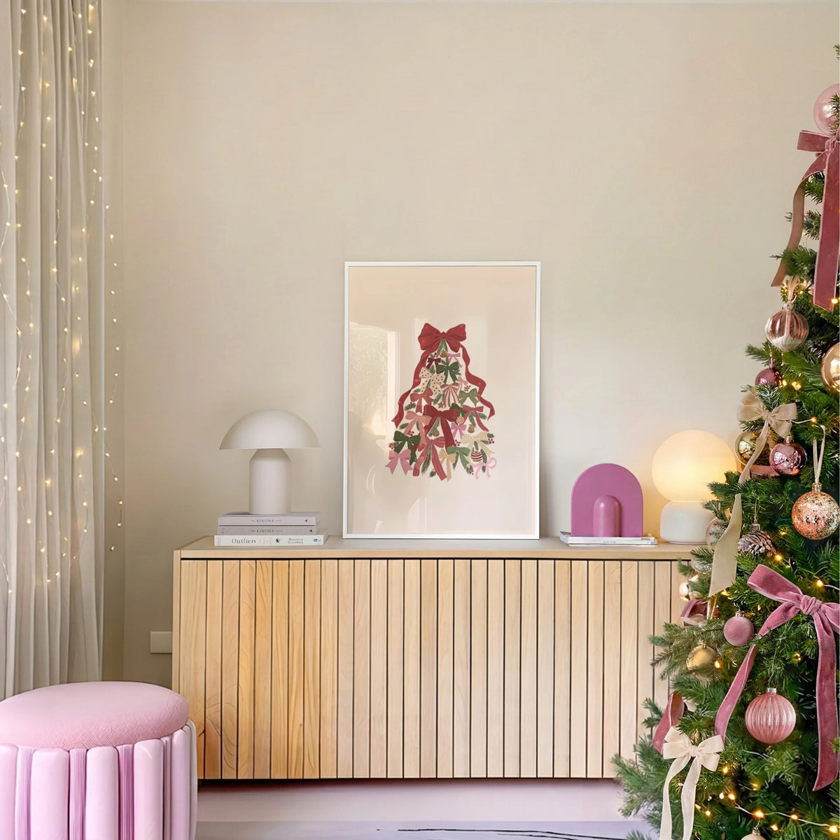 Christmas Bow Tree – Christmas Wall Art