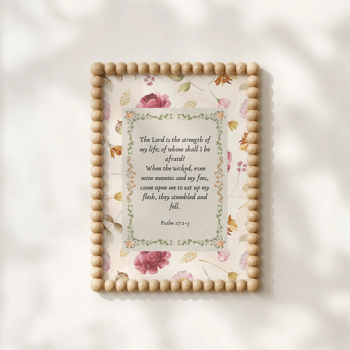 Floral Bible Verse Decor, Christian Wall Decor