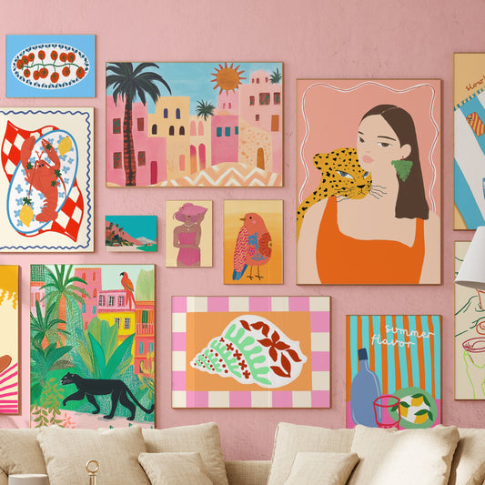 Handmade Maximalist Coastal Decor, over 160 prints