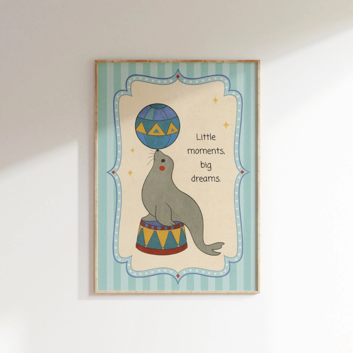 Seal Circus Nursery Print, Circus Nursery Decor