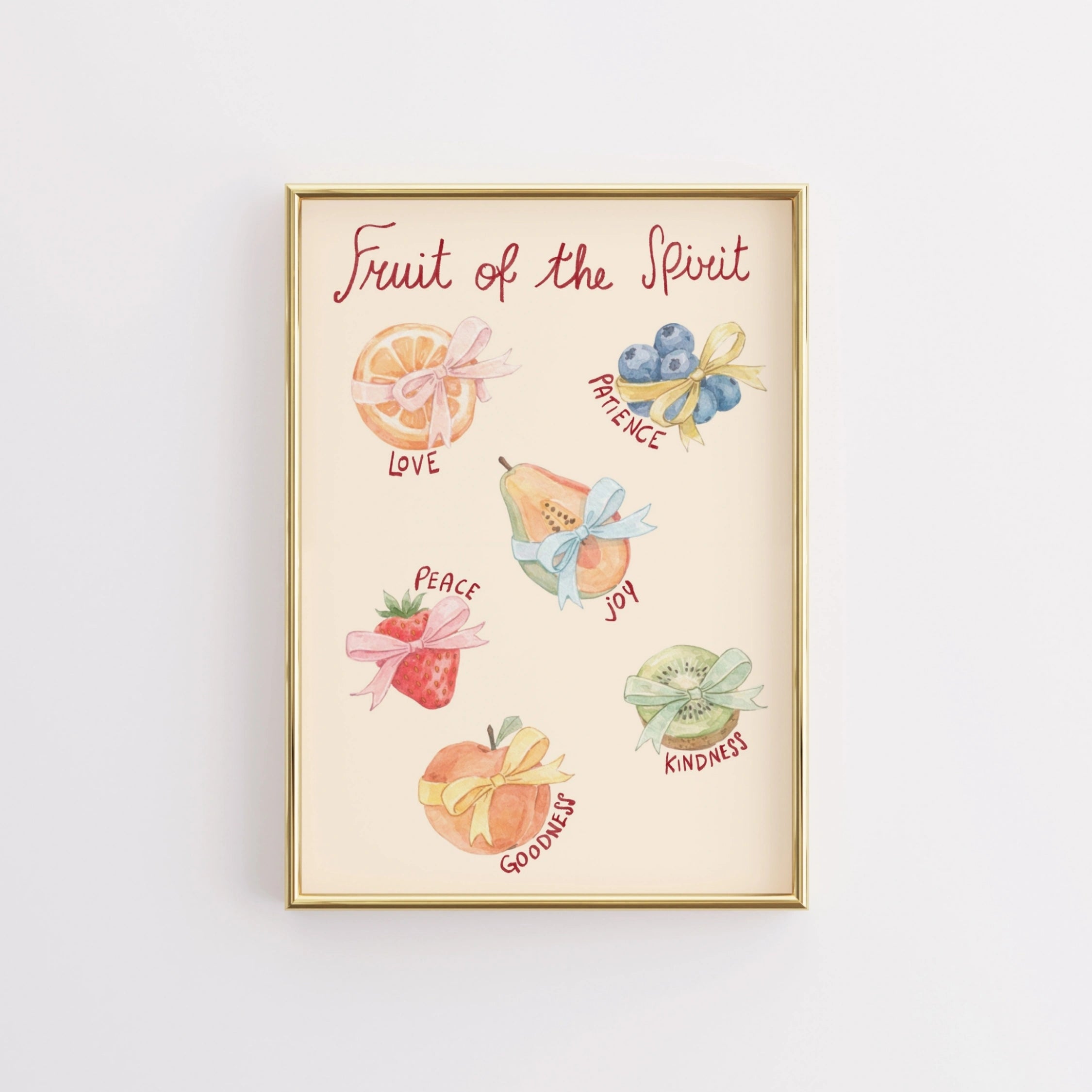 Art mural chrétien sur le fruit de l'Esprit