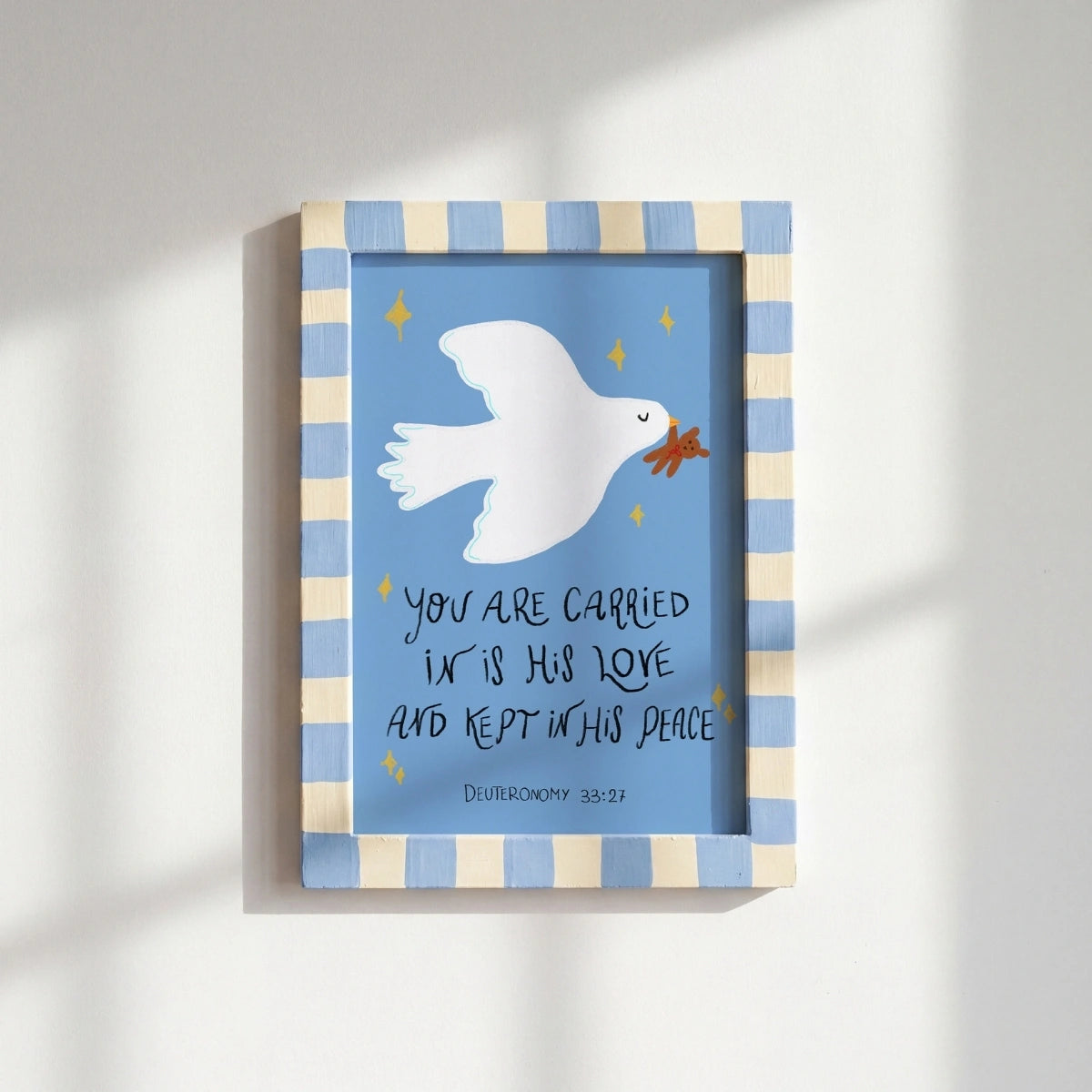Dove Religious Nursery Poster, Christian Nursery Decor