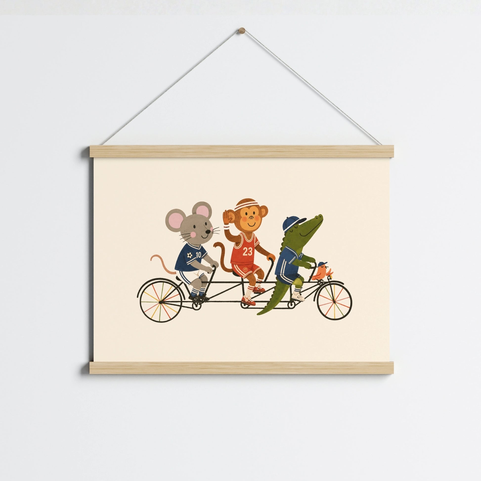 Tandem Bike Nursery Print