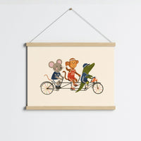 Tandem Bike Nursery Print