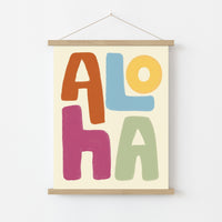 Colorful Tropical Typography Print