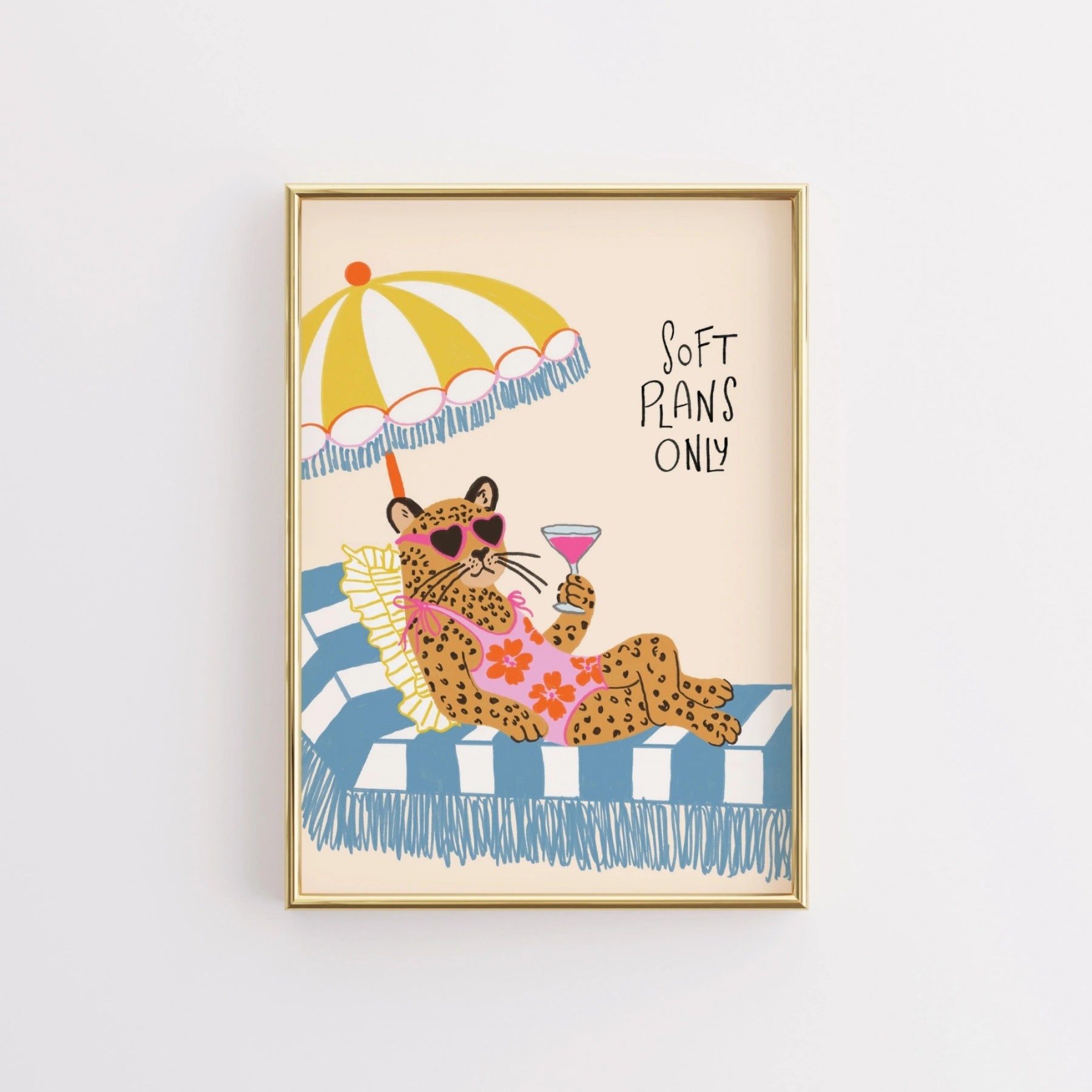 Trendy Leopard Beach Print