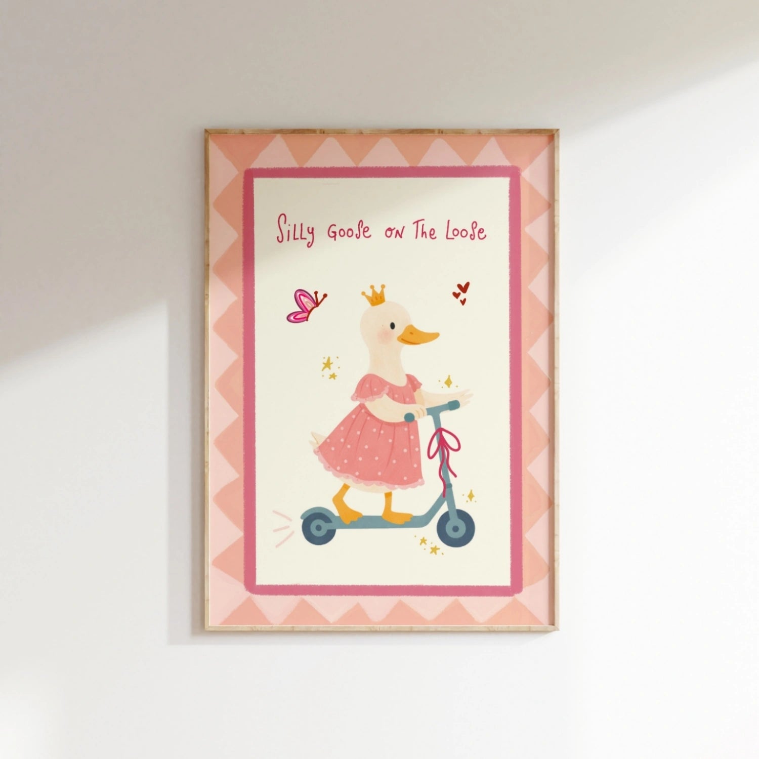 Pink Silly Goose on the Loose, Girls Room Decor