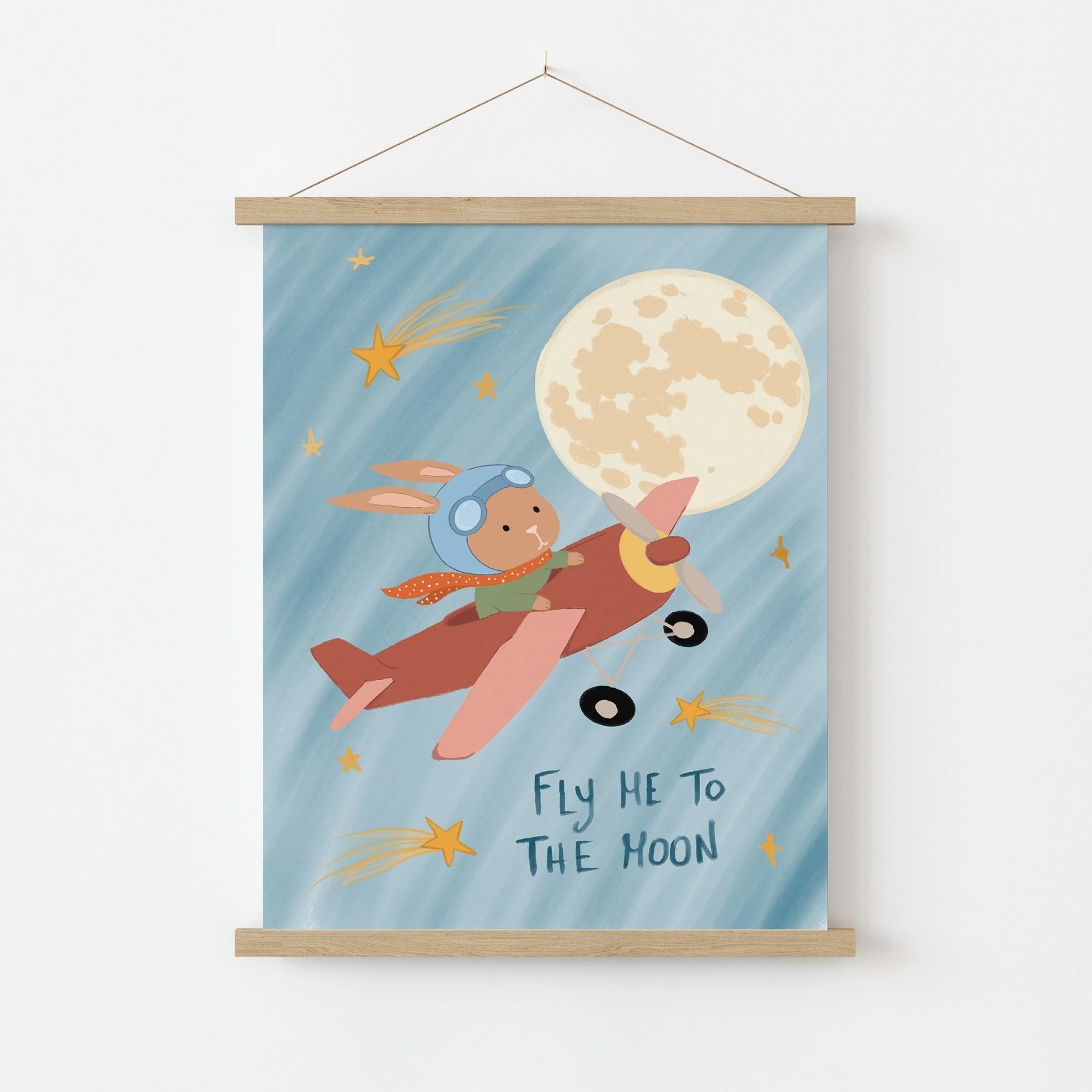 Fly Me To The Moon Nursery Wall Art, Space Nursery Decor