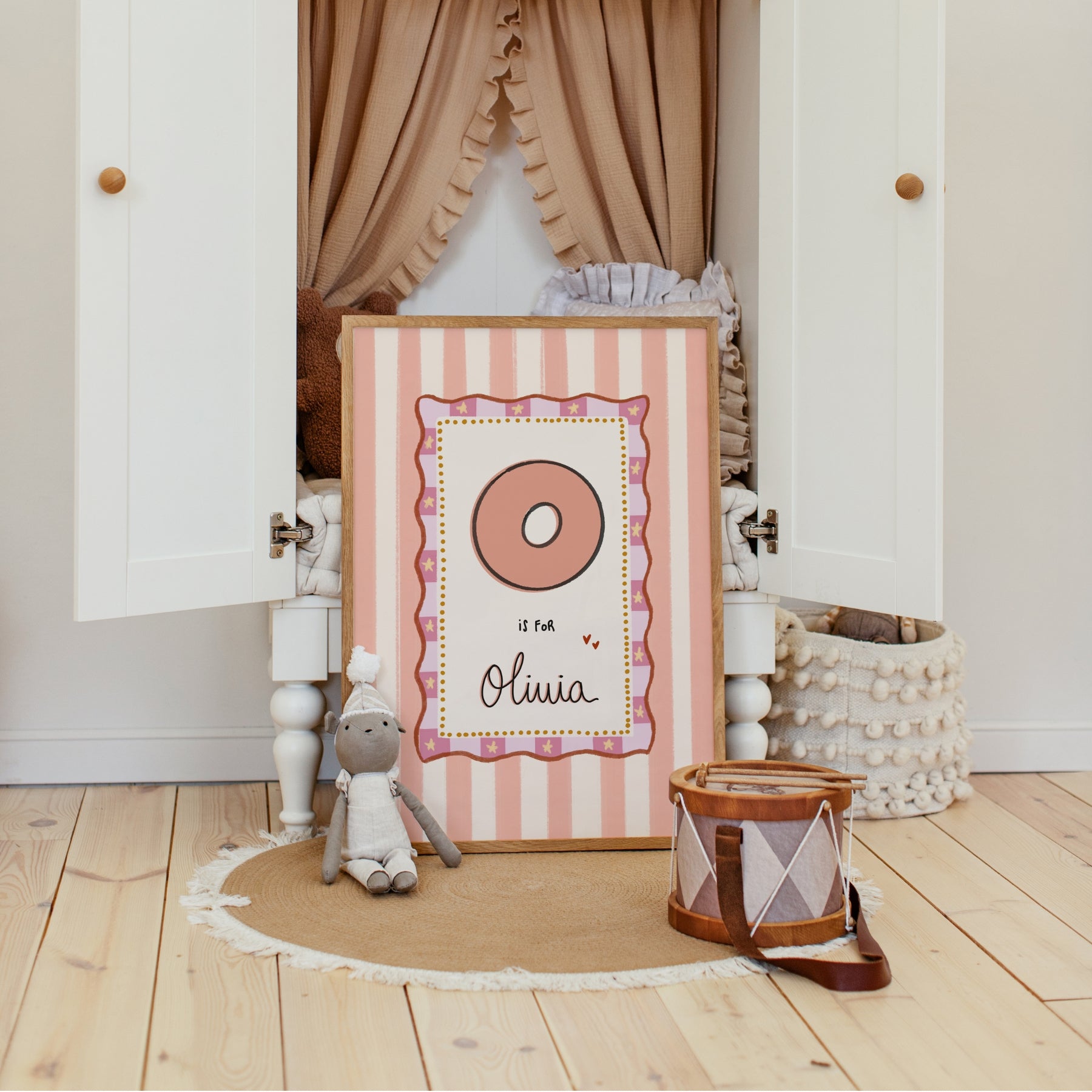 Personalized Nursery Name Wall Print