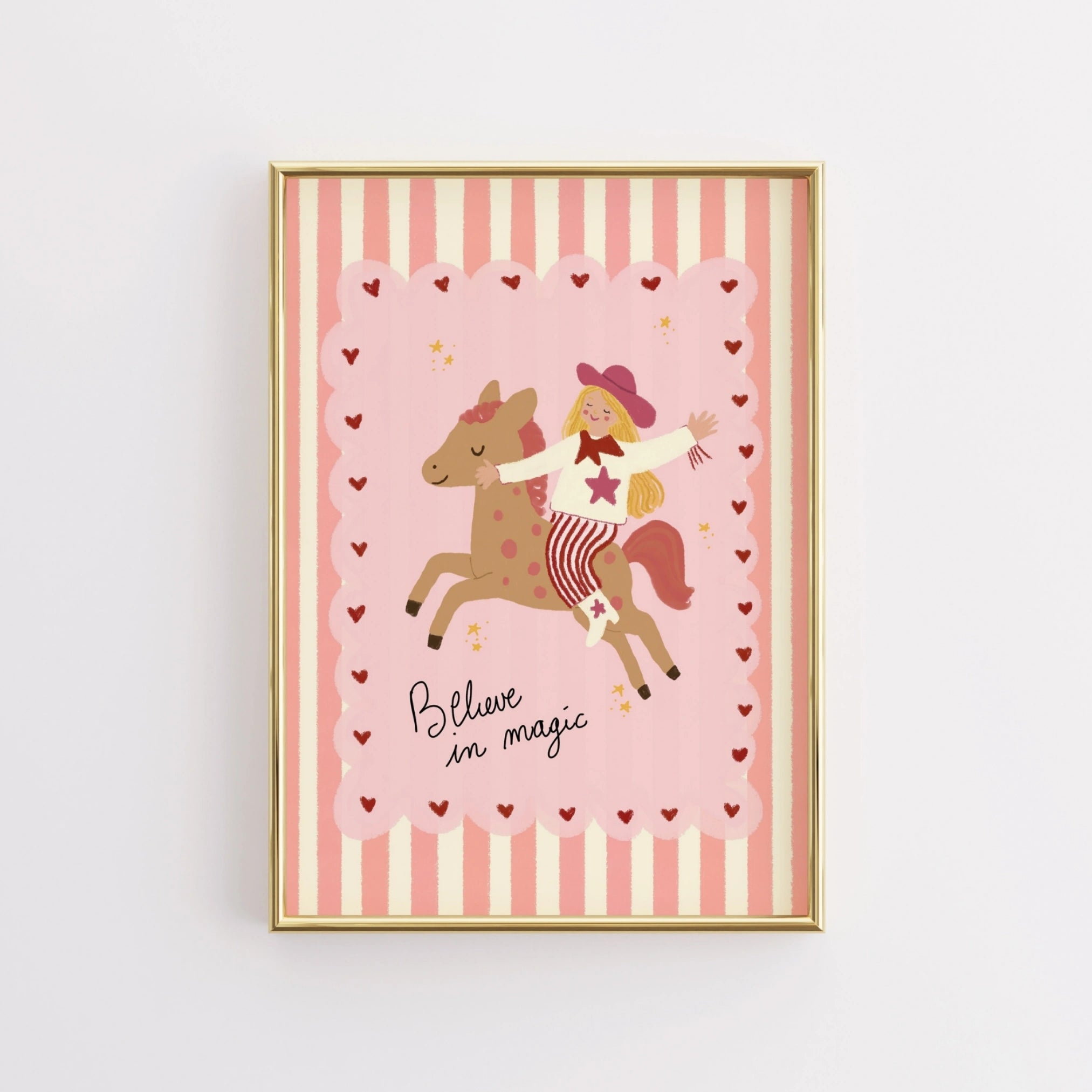 Art mural fantaisiste sur le thème des chevaux