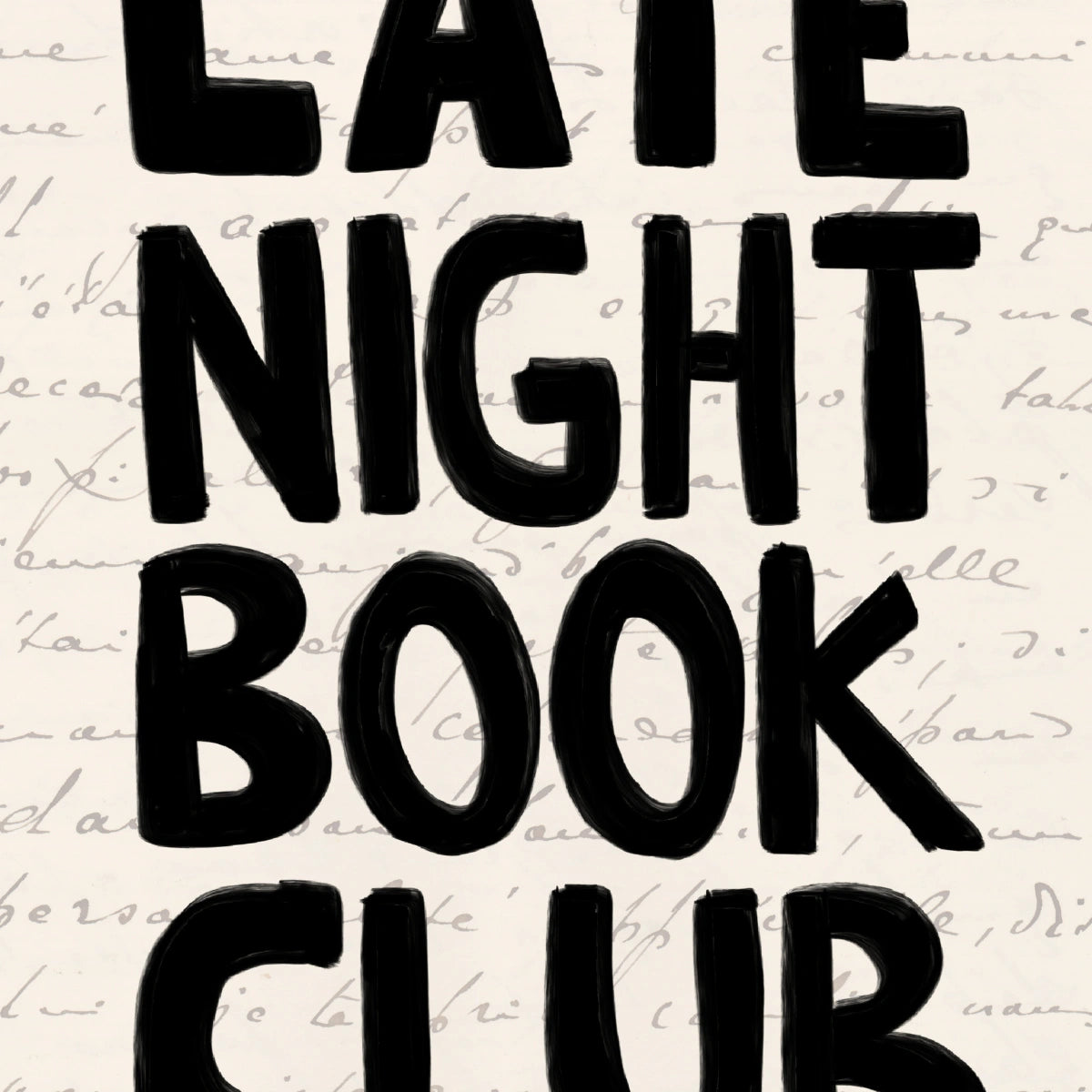 Late Night Book Club Print – Funny Bookish Wall Art