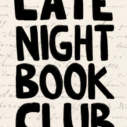 Late Night Book Club Print – Funny Bookish Wall Art