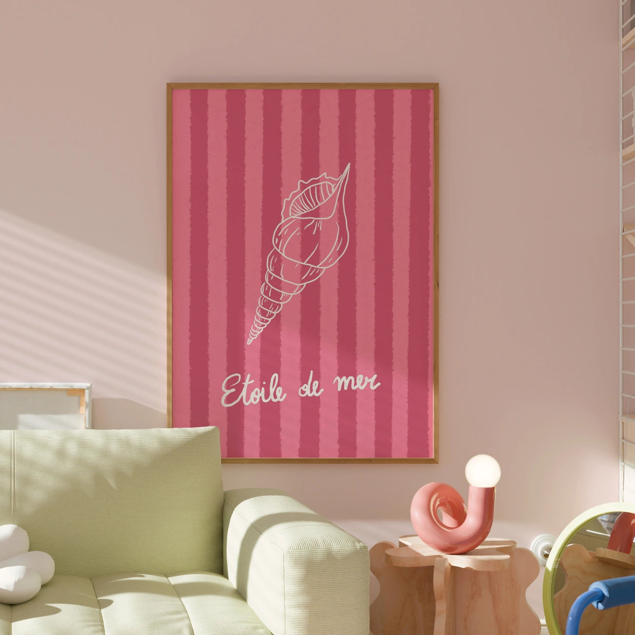 Étoile de Mer Print – Pink French Coastal Wall Art