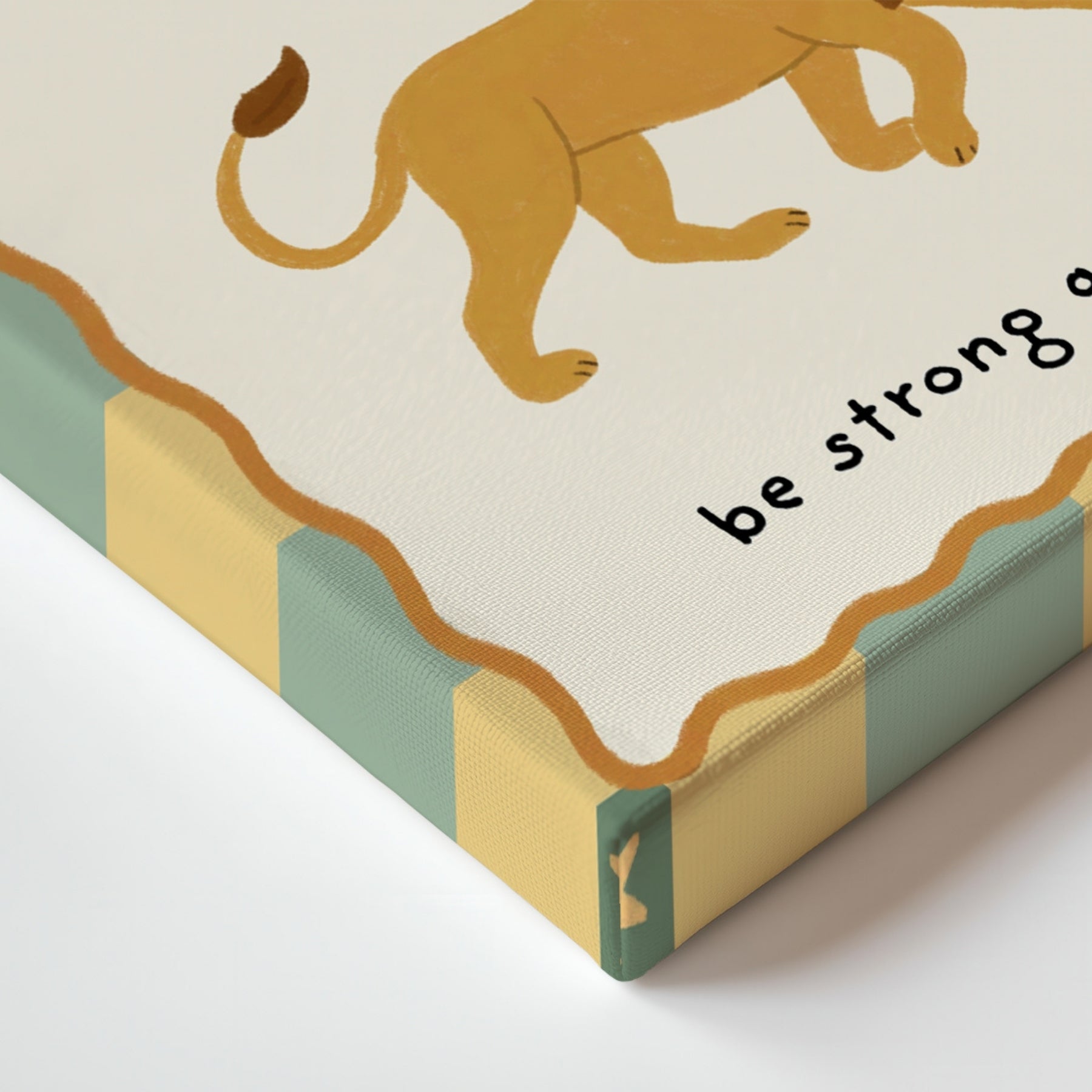 Be Strong and Kind Lion Nursery Canvas Print