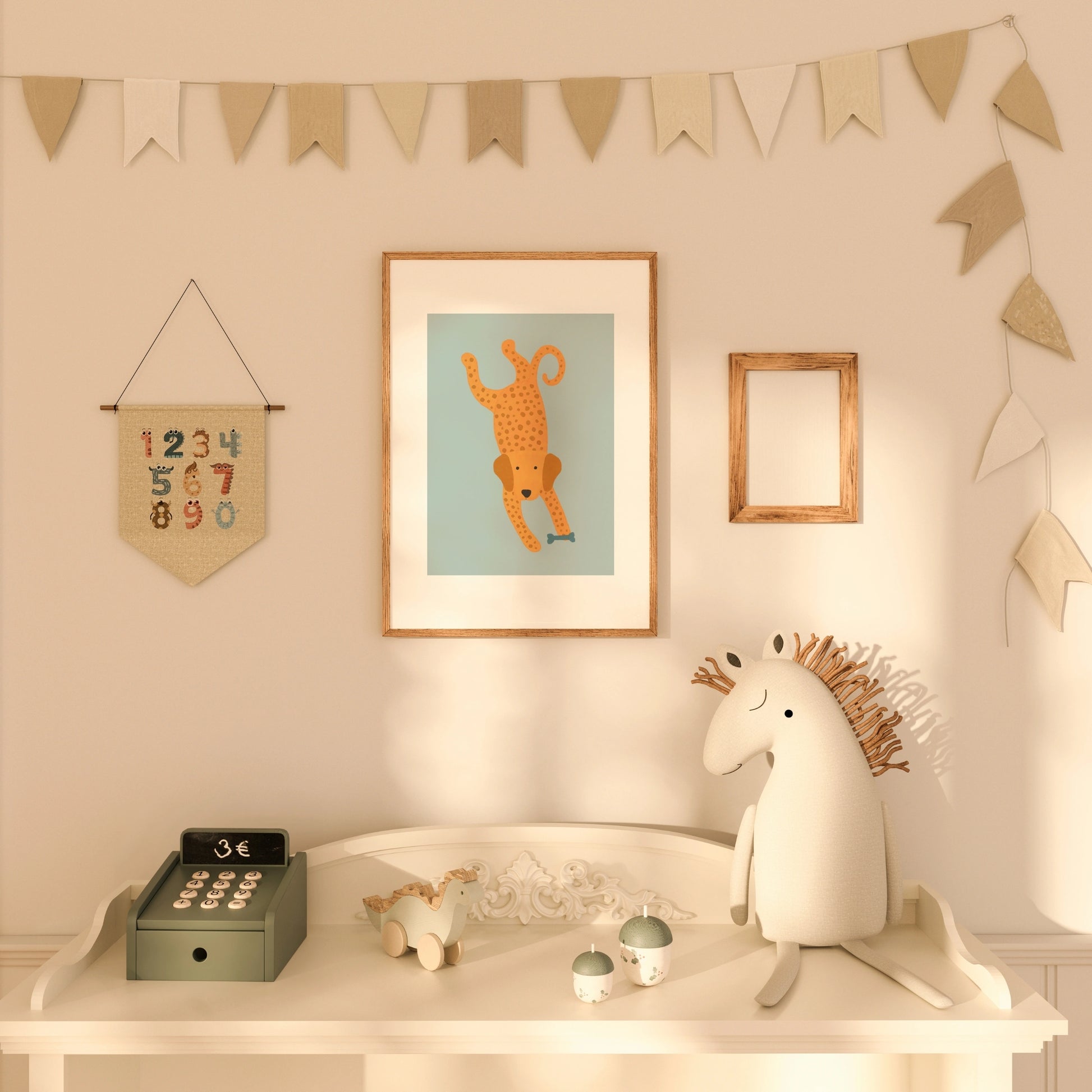 Impression pour chambre d'enfant : chiot et chaton – Décoration murale animalière mignonne pour enfants