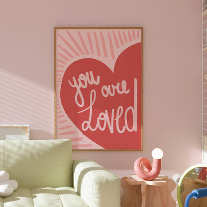 You Are Loved Wall Art – Christian Encouragement Print