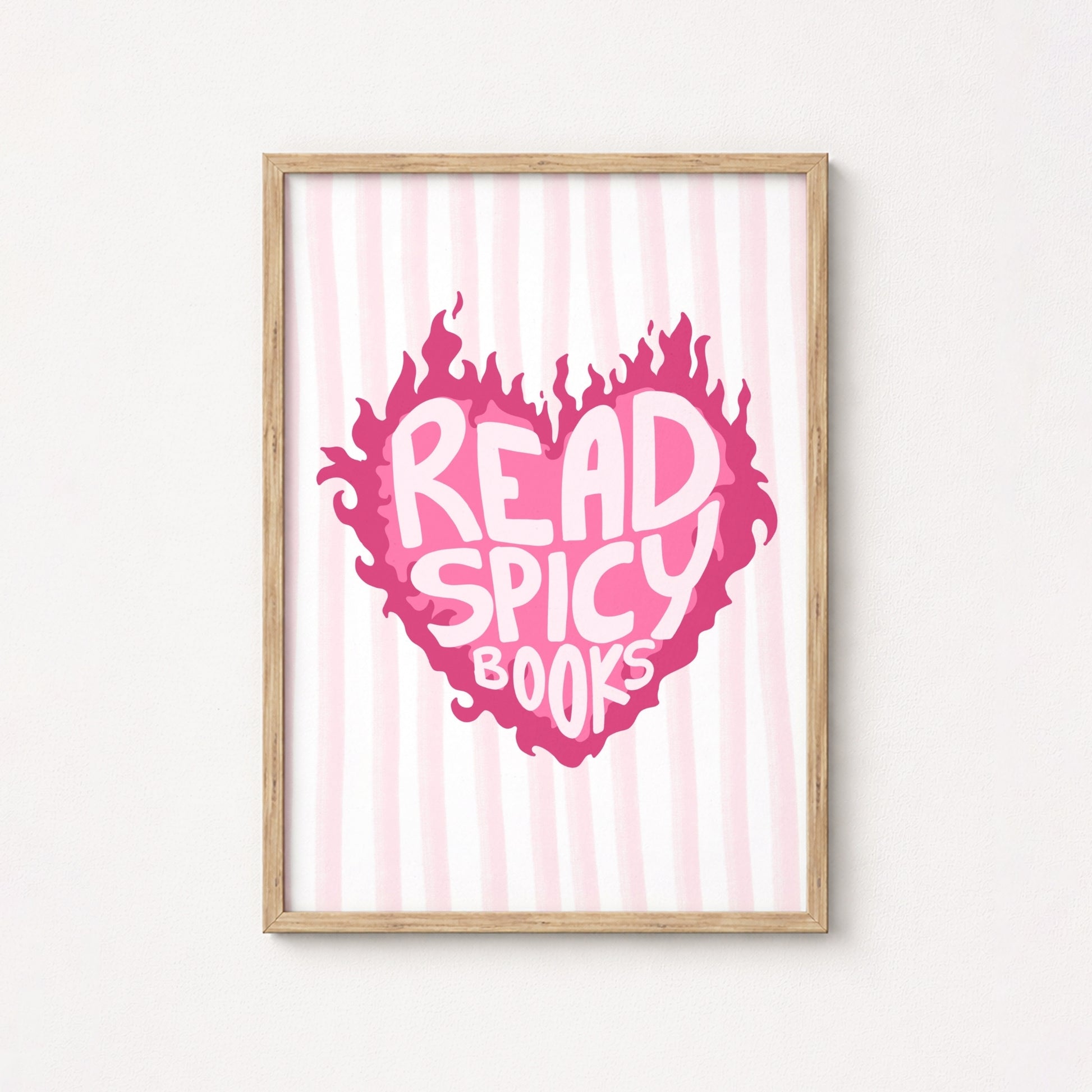 Read Spicy Books - Pink Bookish Print