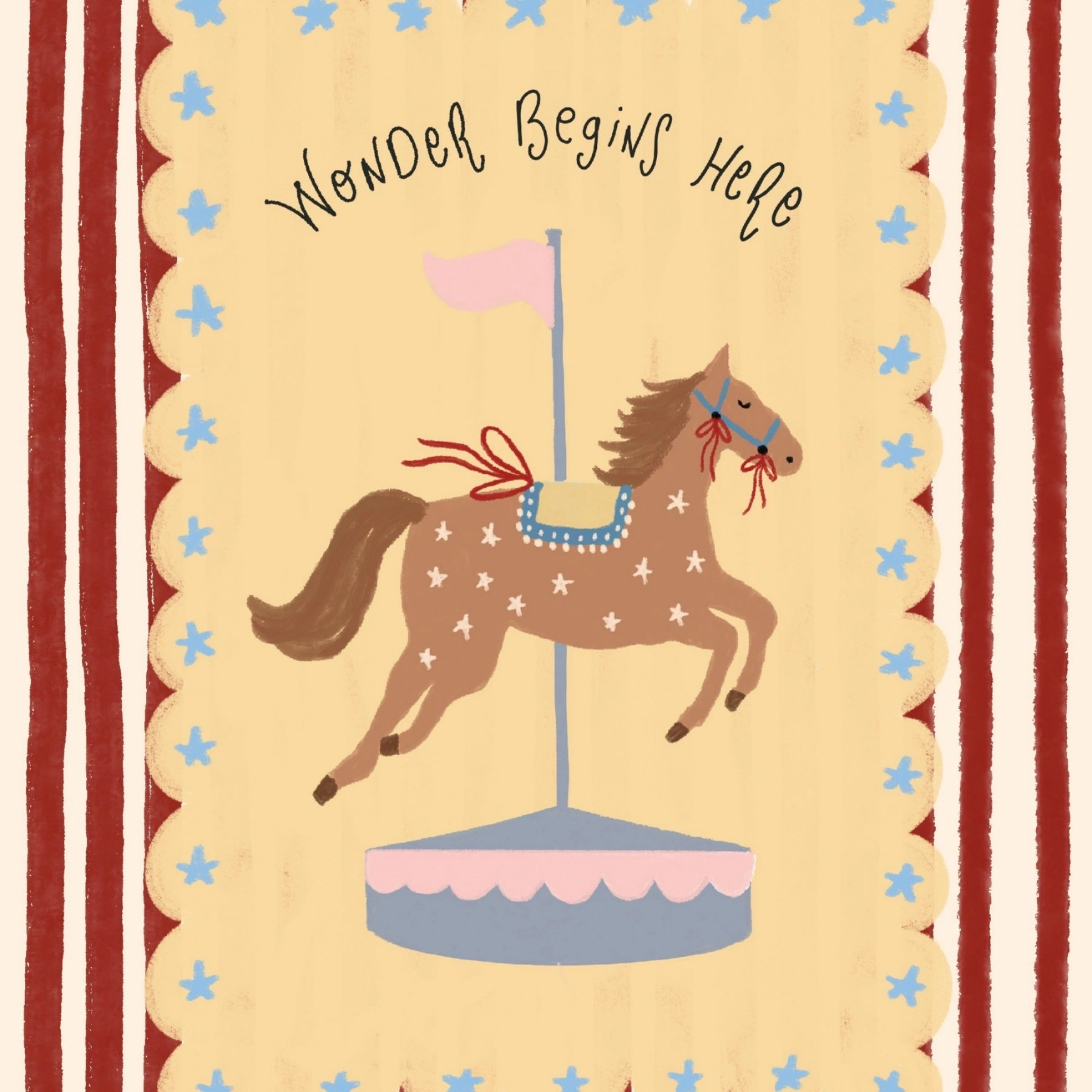 Arte da parete “Here Begins the Wonder”