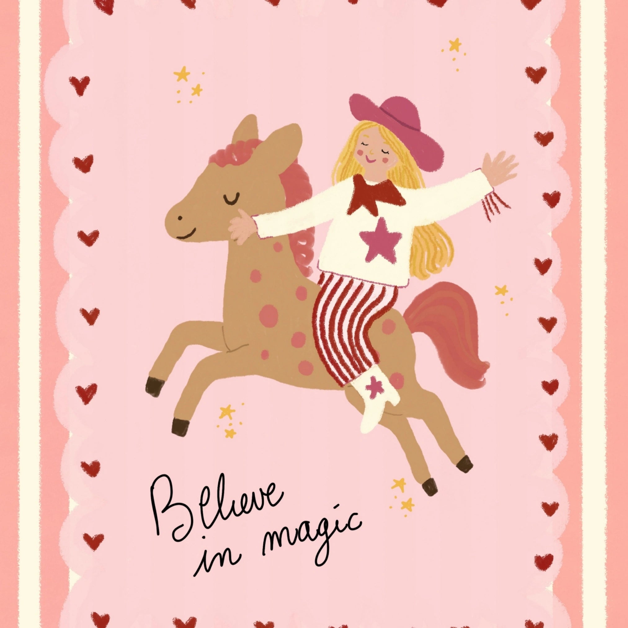 Art mural fantaisiste sur le thème des chevaux