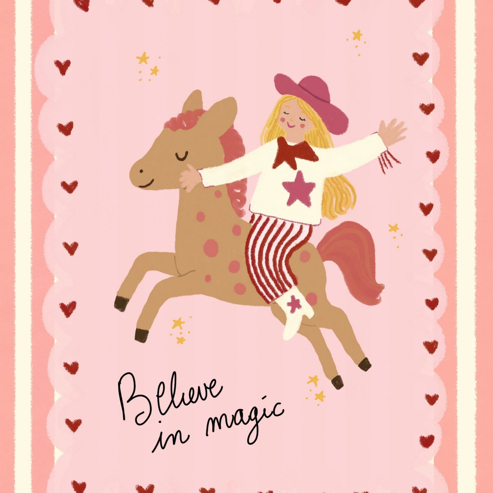 Art mural fantaisiste sur le thème des chevaux