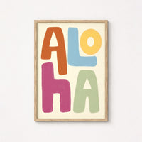 Colorful Tropical Typography Print
