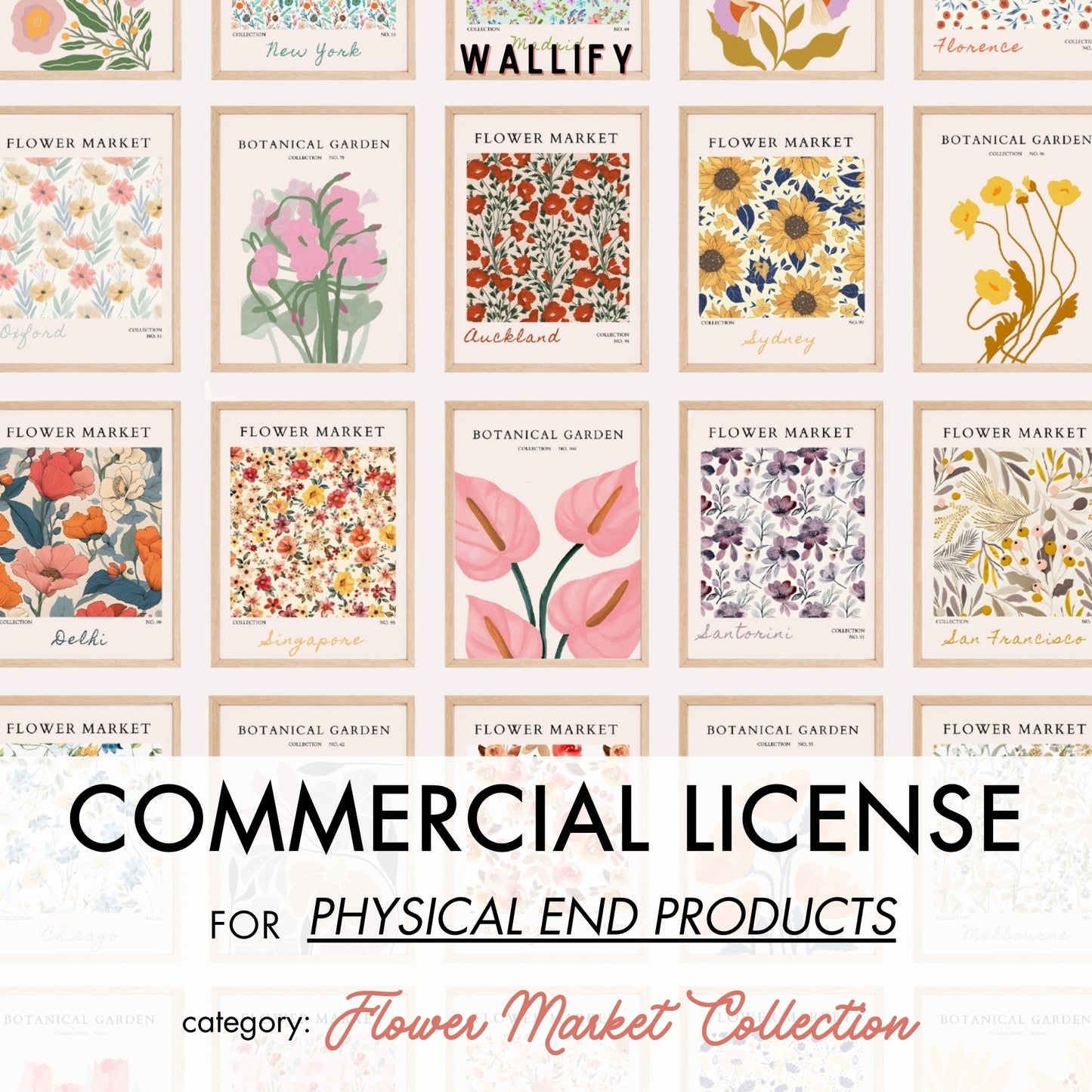 Flower Market Commercial License, over 200 prints