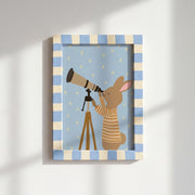 Stargazing Rabbit – Nursery & kids wall art