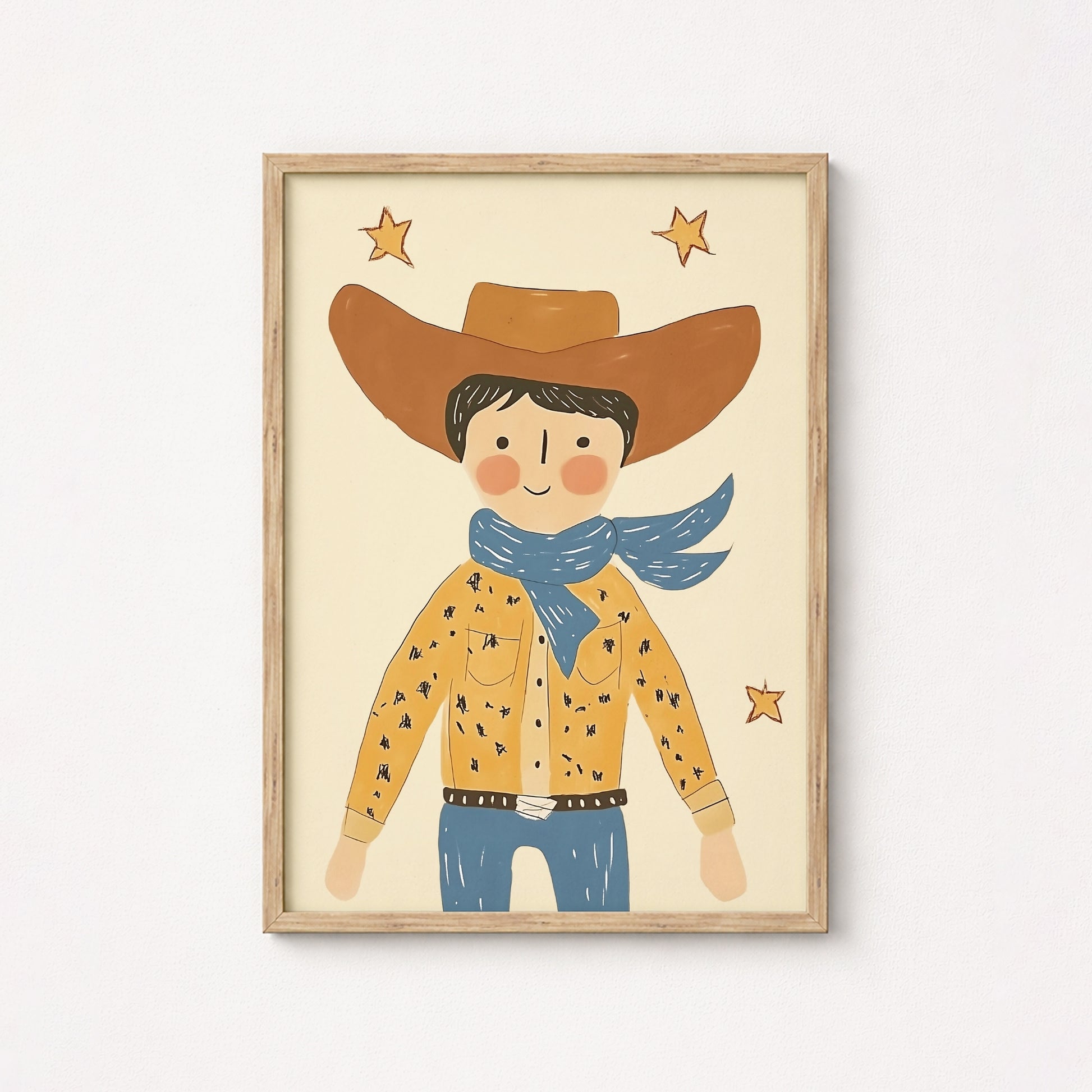 Cowboy Wall Art – Western Nursery Poster, Boys Room Decor