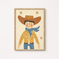 Cowboy Wall Art – Western Nursery Poster, Boys Room Decor
