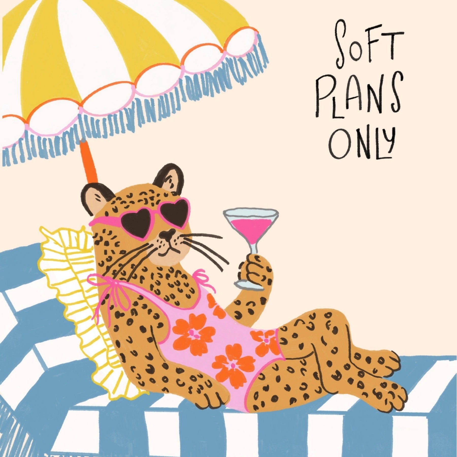 Trendy Leopard Beach Print