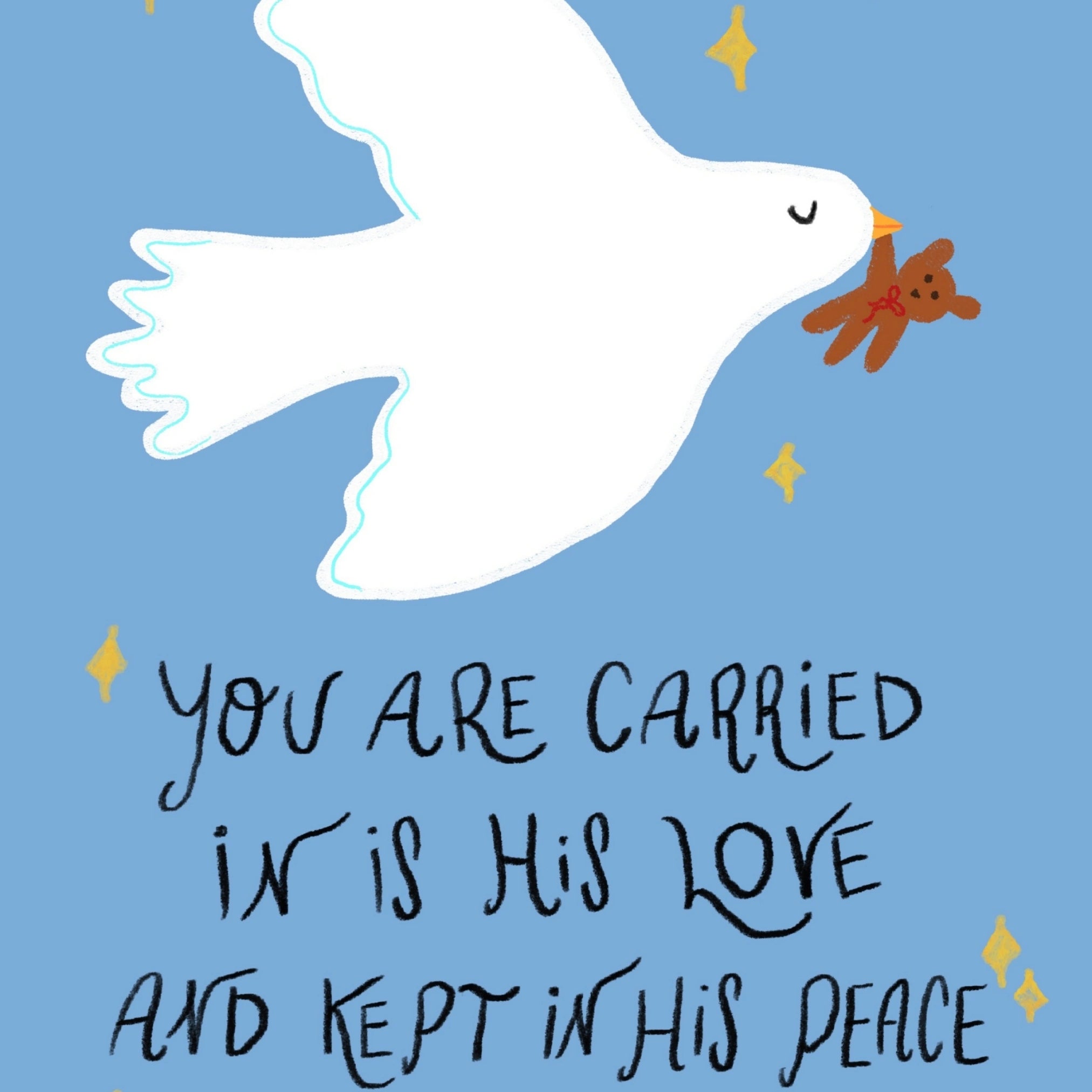 Dove Religious Nursery Poster