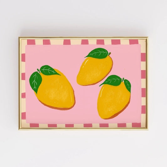 Mango Fruit Kitchen Print – Colorful Tropical Wall Art