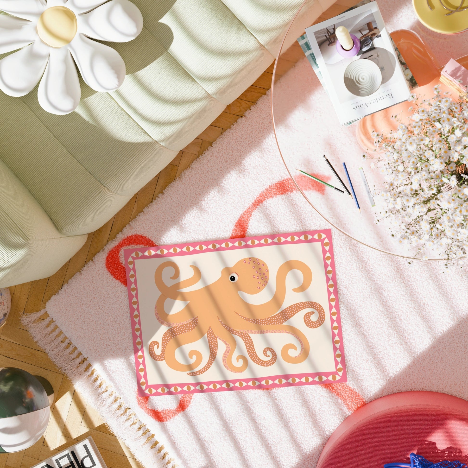 Décoration murale pieuvre