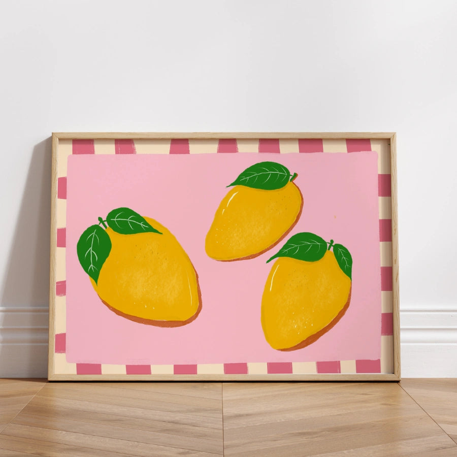 Mango Fruit Kitchen Print – Colorful Tropical Wall Art