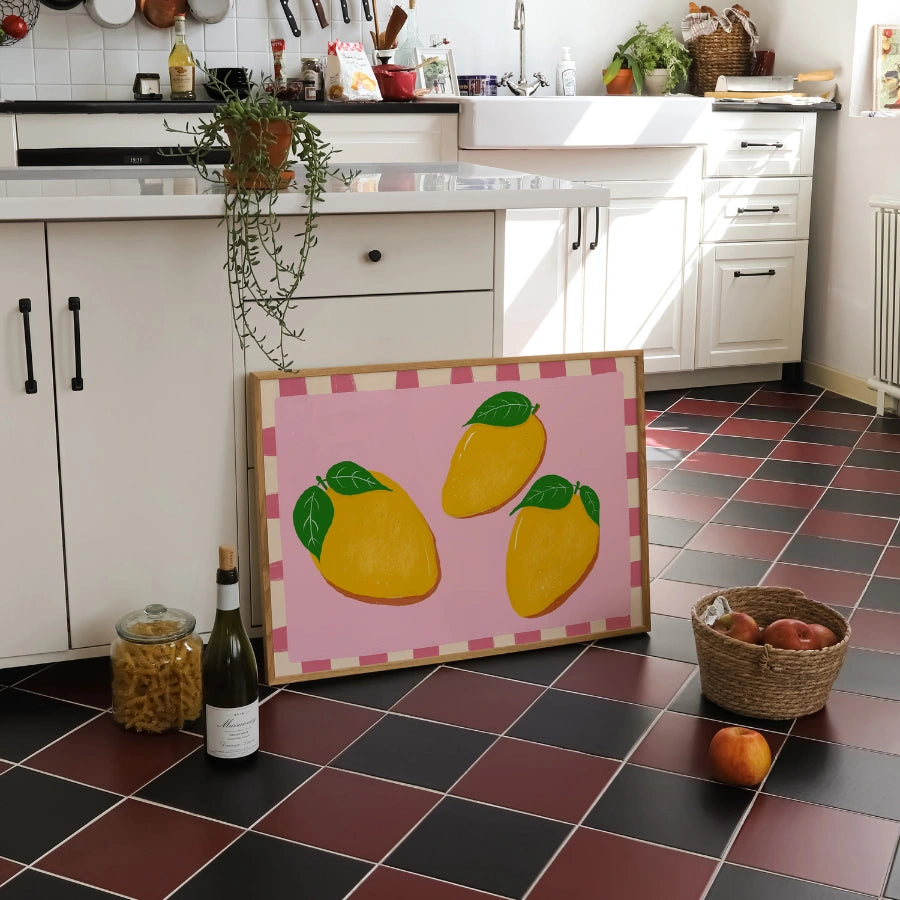 Mango Fruit Kitchen Print – Colorful Tropical Wall Art