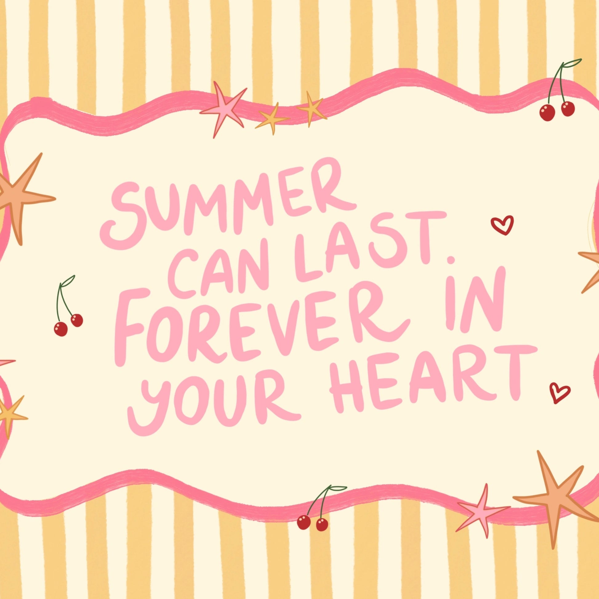 Affiche murale avec citation d'été