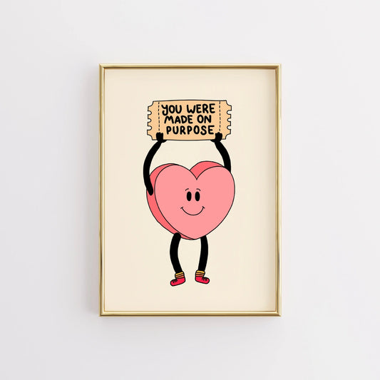 You Were Made On Purpose Print – Christian Encouragement Wall Art