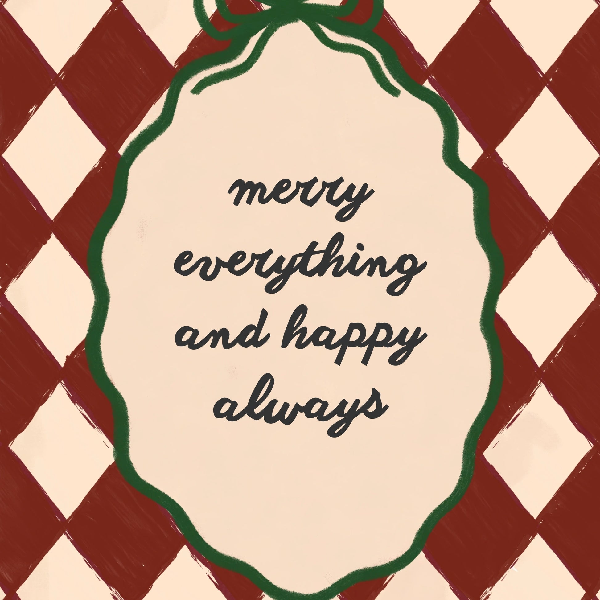 Retro Holiday Typography Decor
