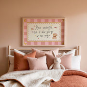 Pink How Wonderful Life Is – Arte de pared para bebés y niños