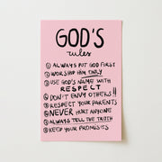 God's Rules – Christian Wall Art